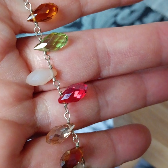 Sparkle Tassel Necklace Bold Colors - Picture 7 of 9